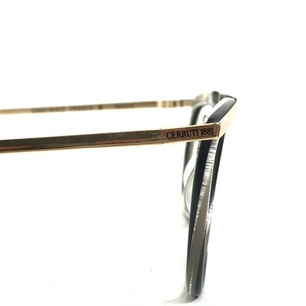 Cerruti 1881 2905 CN Eyeglasses Frames Black Gray Gold Square Full Rim 58-14-125